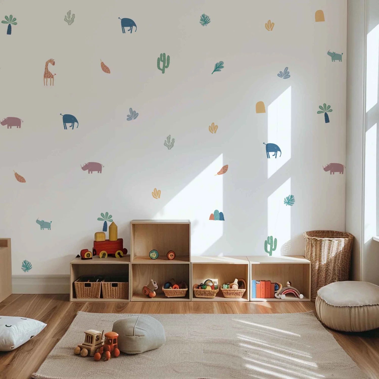 Abstract Safari Animal Wall Decals - Decals - Animals