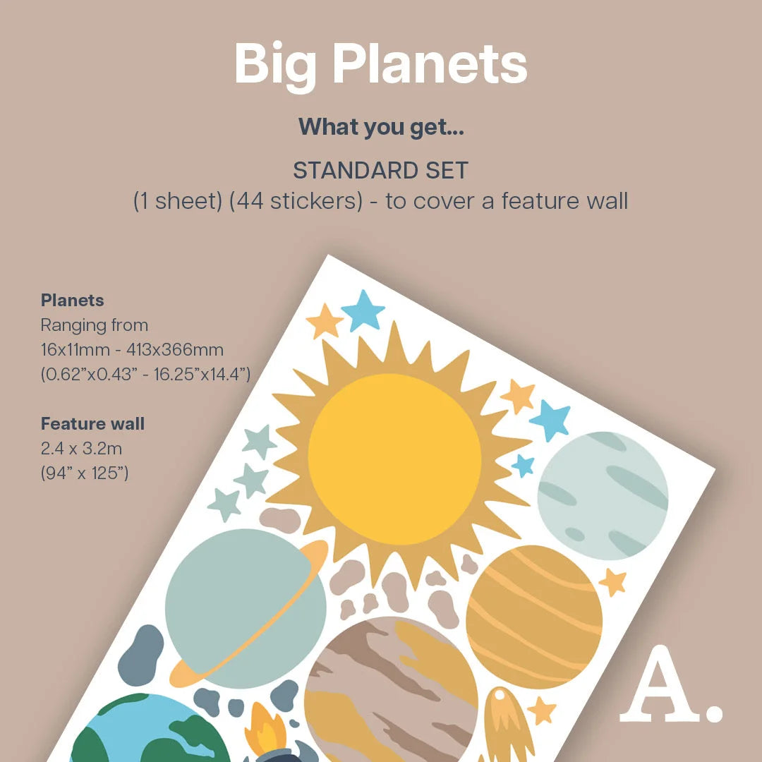 Big Planets Wall Decal - Decals Sea and Space