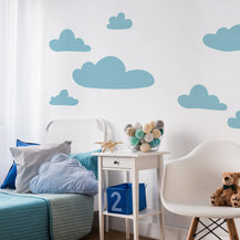 Sticker mural nuages ​​bleus