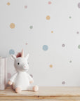 Colourful Pastel Polka Dots Wall Decal - Decals - Polka Dots