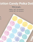 Cotton Candy Polka Dot Wall Decal - Decals - Polka Dots