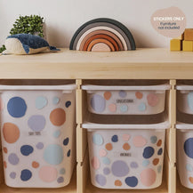 Dots Boho - Stickers Muraux pour bacs de rangement