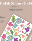 English Garden Bright Wall Decals - Decals - Florals