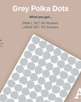 Grey Polka Dot Wall Decal - Decals - Polka Dots