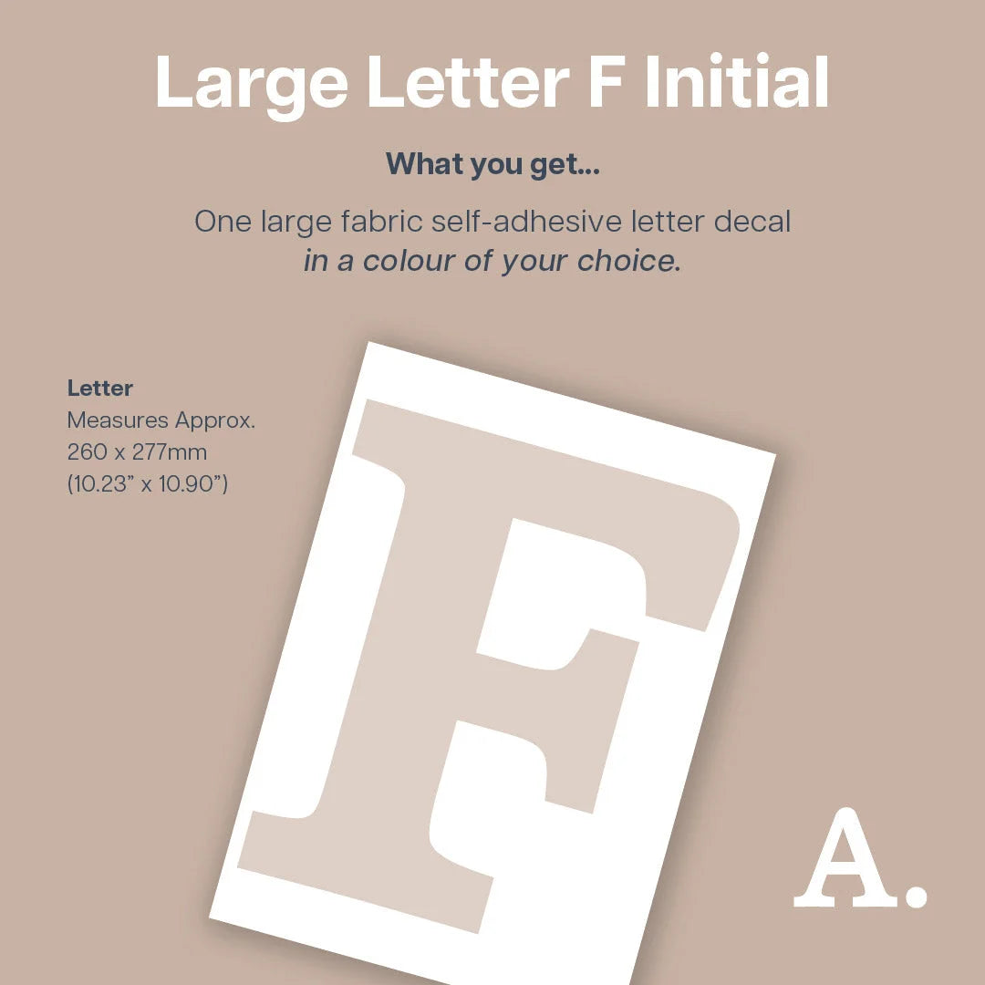 Letter F Initial Decal - Decals - Initials