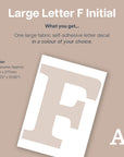 Letter F Initial Decal - Decals - Initials