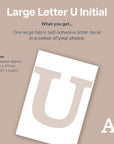 Letter U Initial Decal - Decals - Initials