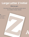 Letter Z Initial Decal - Decals - Initials