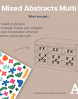 Mixed Abstracts Multi - Storage Tub Decals - Organisational