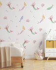 Pink Mermaids - Patterned - Decals - Fantasy